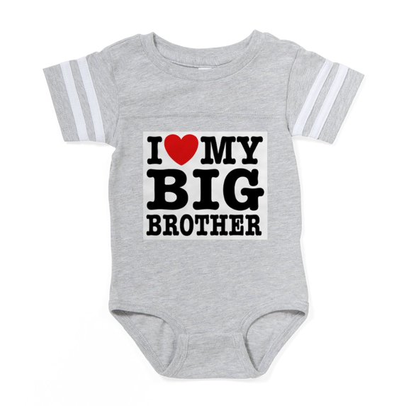CafePress - Lovebigbrother - Cute Infant Baby Football Bodysuit