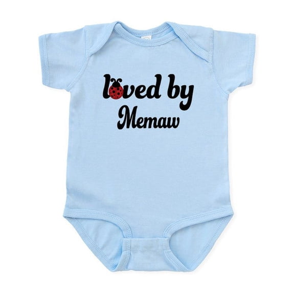 CafePress - Loved By Memaw Ladybug Infant Bodysuit - Baby Light Bodysuit, Size Newborn - 24 Months