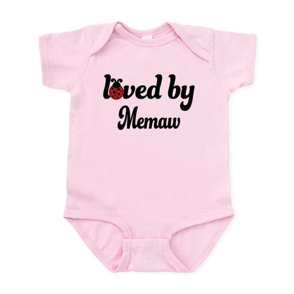 CafePress - Loved By Memaw Ladybug Infant Bodysuit - Baby Light Bodysuit, Size Newborn - 24 Months