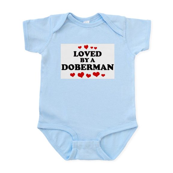 CafePress - Loved: Doberman Infant Bodysuit - Baby Light Bodysuit, Size Newborn - 24 Months