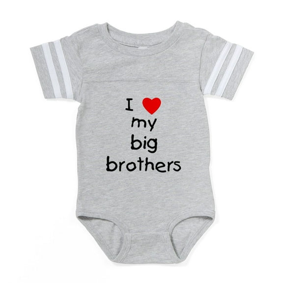 CafePress - Lovemybigbrothers - Cute Infant Baby Football Bodysuit