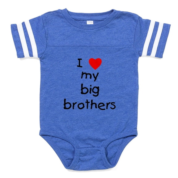 CafePress - Lovemybigbrothers - Cute Infant Baby Football Bodysuit