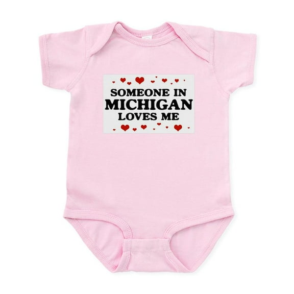 CafePress - Loves Me In Michigan Infant Bodysuit - Baby Light Bodysuit, Size Newborn - 24 Months
