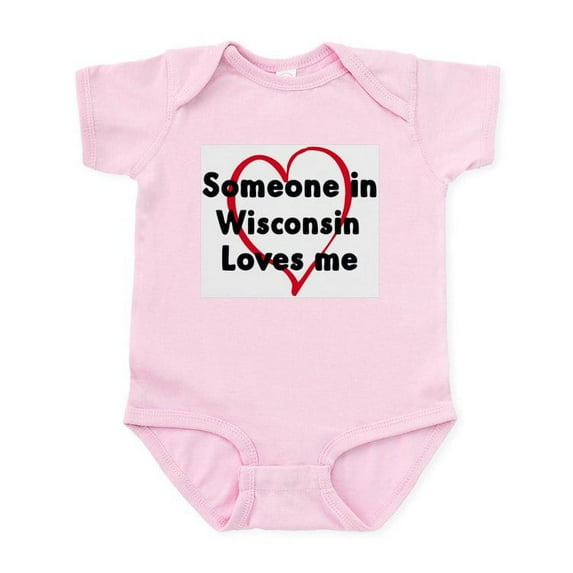 CafePress - Loves Me: Wisconsin Infant Bodysuit - Baby Light Bodysuit, Size Newborn - 24 Months