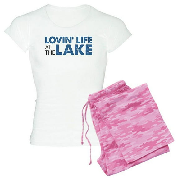 CafePress - Lovin' Life At The Lake Pajamas - Women's Light Pajamas