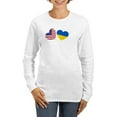 thumbnail image 1 of CafePress - Loving USA Ukraine Flag Heart Long Sleeve T Shirt - Women's Long Sleeve Graphic Casual T-Shirt, 1 of 4