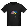 thumbnail image 1 of CafePress - Loving USA Ukraine Flag Heart Ukrainian Am T Shirt - Dark T-Shirt Kids XS-XL, 1 of 4