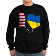 thumbnail image 1 of CafePress - Loving USA Ukraine Flag Heart Ukrainian Sweatshirt - Classic Crew Neck Sweatshirt, 1 of 4