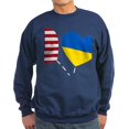 thumbnail image 1 of CafePress - Loving USA Ukraine Flag Heart Ukrainian Sweatshirt - Classic Crew Neck Sweatshirt, 1 of 4