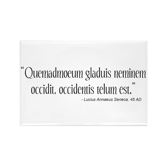 CafePress - Lucius Seneca Quote - Rectangle Magnet, 2"x3" Refrigerator Magnet