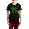 thumbnail image 1 of CafePress - Lucky 4 Leaf Clover Women's Dark Pajamas - Women's Short Sleeve Print T-Shirt and Pants Dark Cotton Pajama Set, 1 of 7