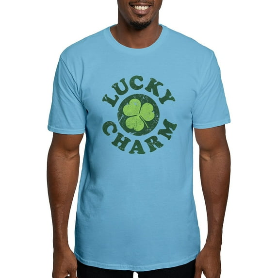 CafePress - Lucky Charm [Shamrock] Fitted T Shirt - Fitted T-Shirt, Vintage Fit Soft Cotton Tee
