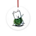 thumbnail image 1 of CafePress - Lucky Charm Westie -  Round Wood Ornament 4", 1 of 2