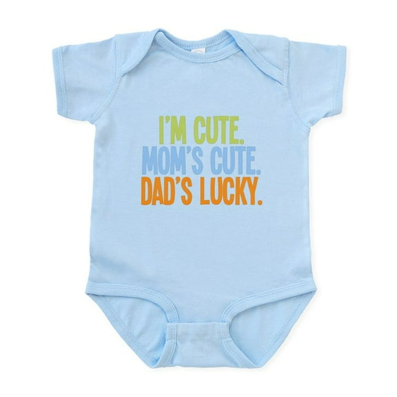 CafePress - Lucky Dad! Infant Bodysuit - Baby Light Bodysuit, Size Newborn - 24 Months