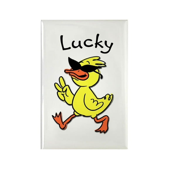 CafePress - Lucky Duck - Rectangle Magnet, 2"x3" Refrigerator Magnet