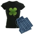 thumbnail image 1 of CafePress - Lucky Irish Four Leaf Clover Women's Dark Pajamas - Women's Short Sleeve Print T-Shirt and Pants Dark Cotton Pajama Set, 1 of 7