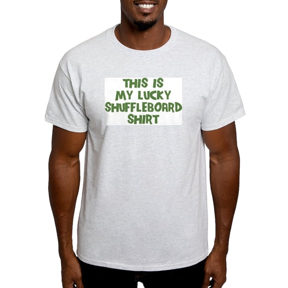 CafePress - Lucky Shuffleboard Light T Shirt - Men's Classic Graphic T-Shirt