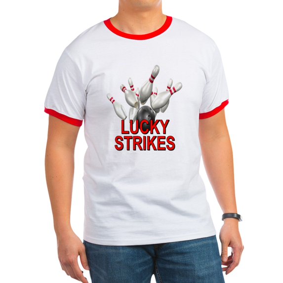 CafePress - Lucky Strikes Ringer T - 100% Cotton Ringed T-Shirt