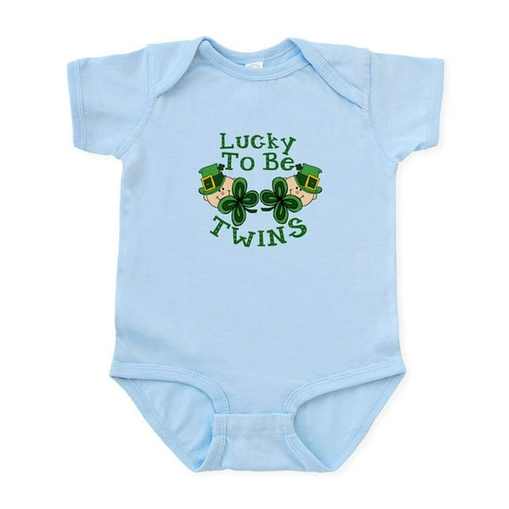 CafePress - Lucky TWINS Infant Bodysuit - Baby Light Bodysuit, Size Newborn - 24 Months