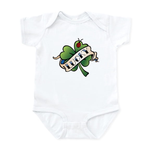 CafePress - Lucky Tattoo Infant Bodysuit - Baby Light Bodysuit, Size Newborn - 24 Months