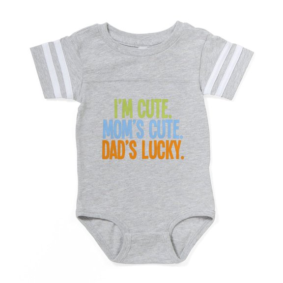 CafePress - Luckydad - Cute Infant Baby Football Bodysuit