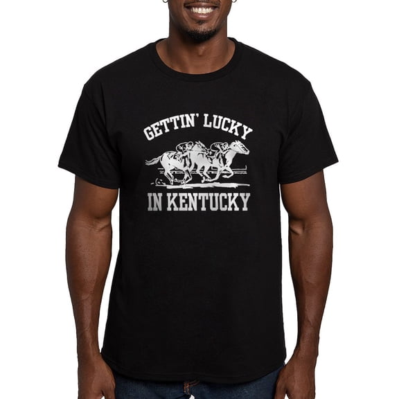 CafePress - Luckykentuckyclr Men's Classic T Shirt - Men's Fitted T-Shirt