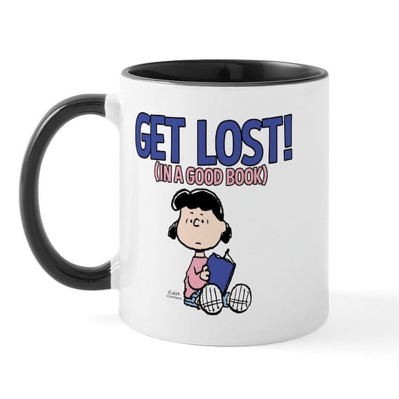 CafePress - Lucy Get Lost Mug - 11 oz Ceramic Mug - Novelty Coffee Tea Cup