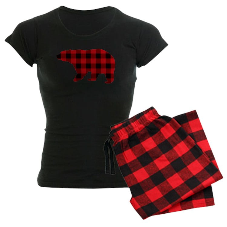 CafePress - Lumberjack Buffalo Plaid Bea - Women's Dark Pajamas