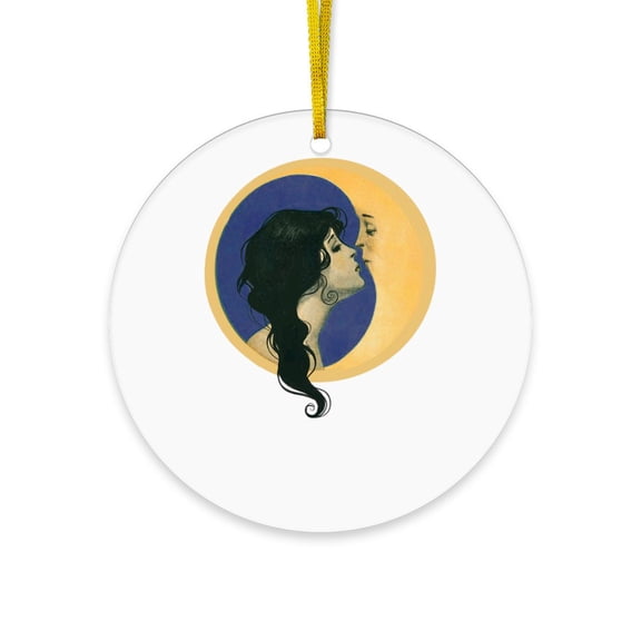 CafePress - Luna Moon Goddess - Acrylic Circle Christmas Ornament
