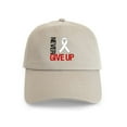 thumbnail image 1 of CafePress - Lung Cancer Never Give Up Cap - Adjustable 100% Brushed Unisex Casual Cotton Baseball Cap, Beige, 1, 1 of 2