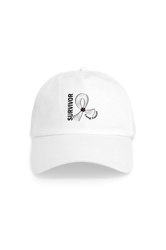 - Lung Cancer Survivor 12 Cap - Adjustable 100% Brushed Unisex Casual Cotton Baseball Cap, Beige, 1