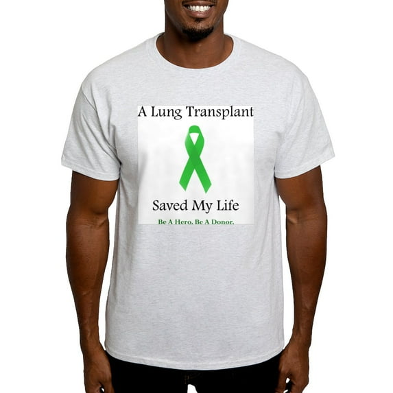 CafePress - Lung Transplant Survivor Ash Grey T Shirt - Men's Classic Graphic T-Shirt