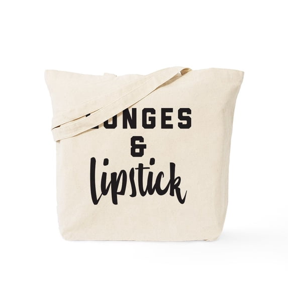 CafePress - Lunge And Lipstick Tote Bag - Unisex Canvas Tote Bag, Beige, 1-Piece