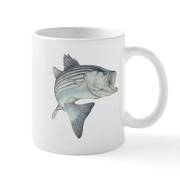 CafePress - Lunker's Stripe Bass Mug - 11 oz Ceramic Mug - Novelty Coffee Tea Cup