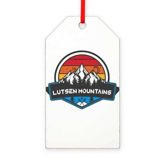 CafePress - Lutsen Mountains Lutsen Minnesota - Wood Gift Tag Ornament 2.25"x4"