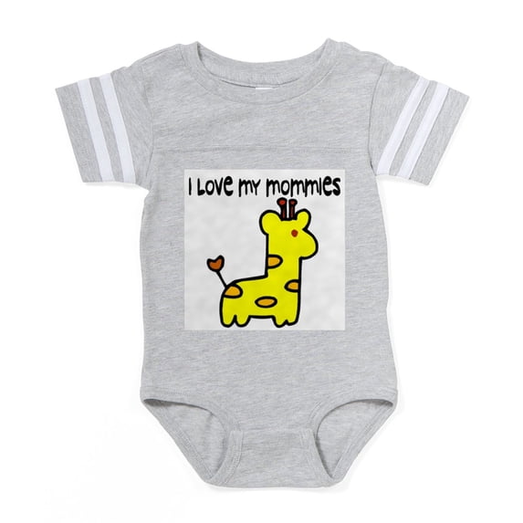 CafePress - Luv Mommies 006 Copy - Cute Infant Baby Football Bodysuit