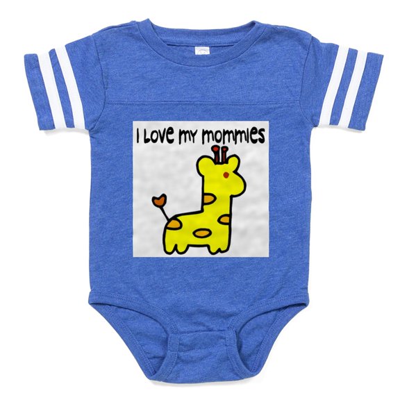 CafePress - Luv Mommies 006 Copy - Cute Infant Baby Football Bodysuit