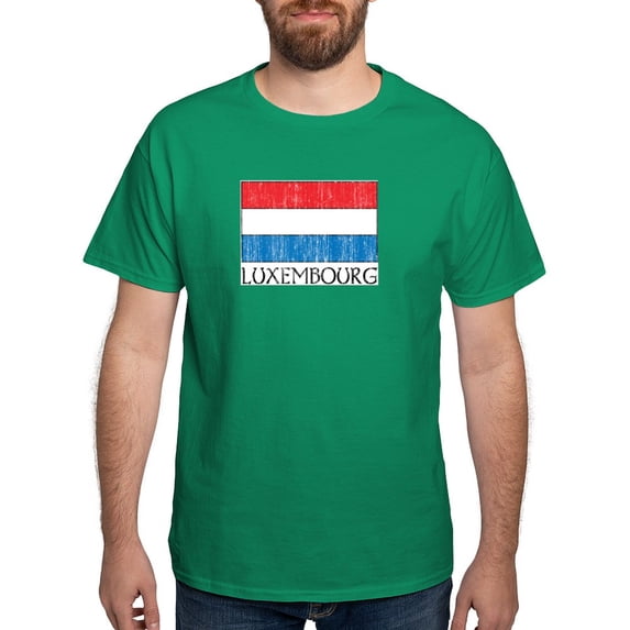 CafePress - Luxembourg Flag Ash Grey T Shirt - Men's Classic Graphic Cotton T-Shirt