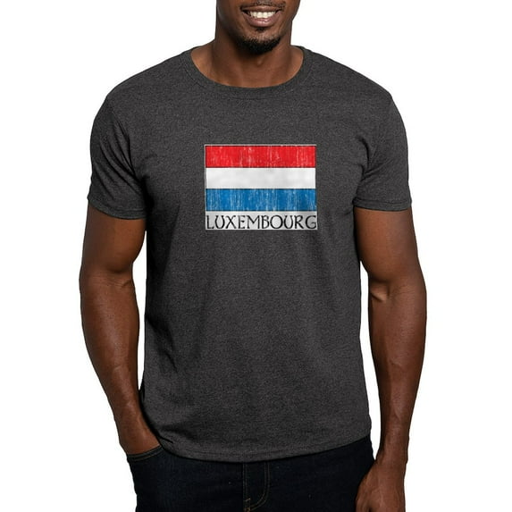CafePress - Luxembourg Flag Ash Grey T Shirt - Men's Classic Graphic Cotton T-Shirt
