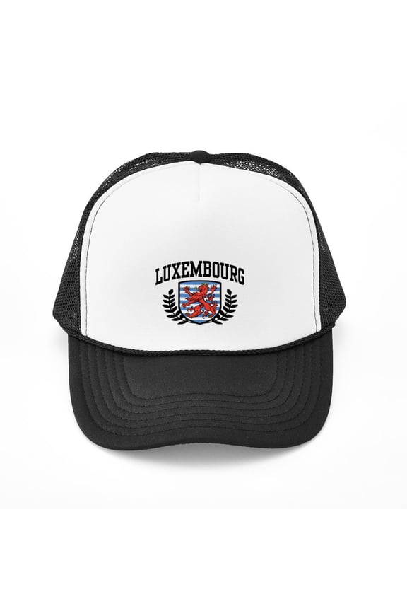 - Luxembourg - Adjustable Unisex Printed Trucker Hat with Mesh Back