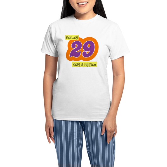 CafePress - Ly Partyatmyplace Women's Light Pajamas - Women's Short Sleeve Print T-Shirt and Pants Light Cotton Pajama Set