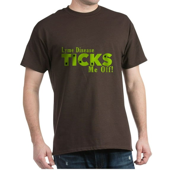 CafePress - Lyme Disease Ticks Me Off! Dark T Shirt - Men's Classic Graphic Cotton T-Shirt