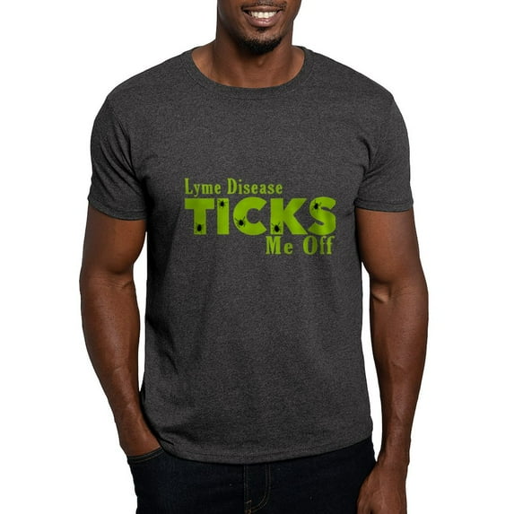 CafePress - Lyme Disease Ticks Me Off! Dark T Shirt - Men's Classic Graphic Cotton T-Shirt