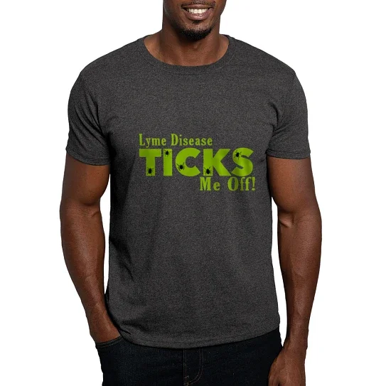 CafePress - Lyme Disease Ticks Me Off! Dark T Shirt - Men's Classic Cotton T-Shirts