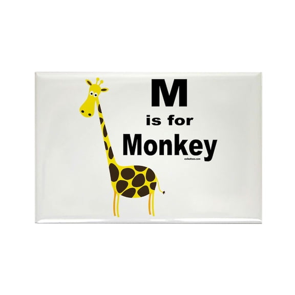 CafePress - M IS FOR MONKEY - Rectangle Magnet, 2"x3" Refrigerator Magnet