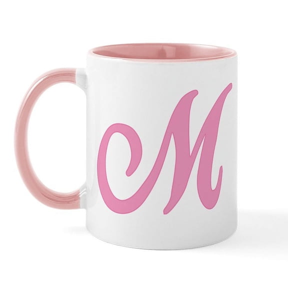 CafePress - M Initial Mug - 11 oz Ceramic Mug - Novelty Coffee Tea Cup