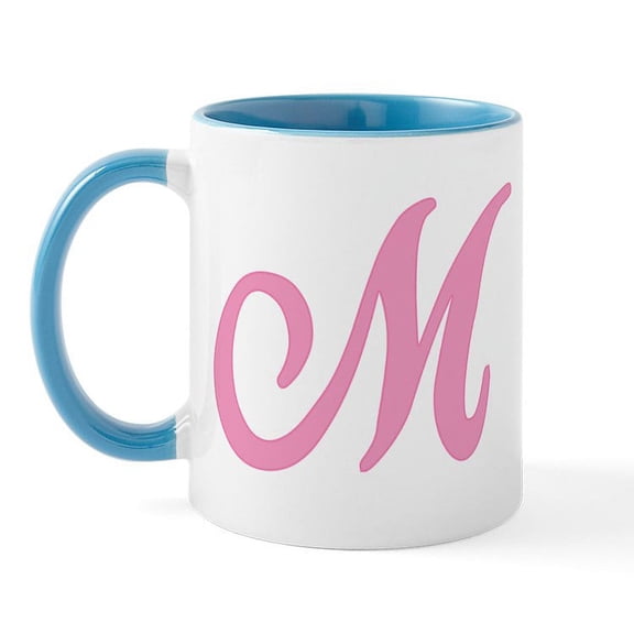 CafePress - M Initial Mug - 11 oz Ceramic Mug - Novelty Coffee Tea Cup