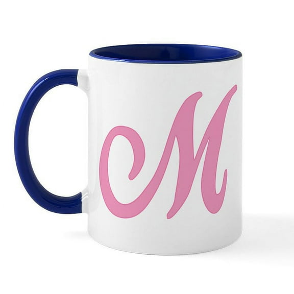 CafePress - M Initial Mug - 11 oz Ceramic Mug - Novelty Coffee Tea Cup