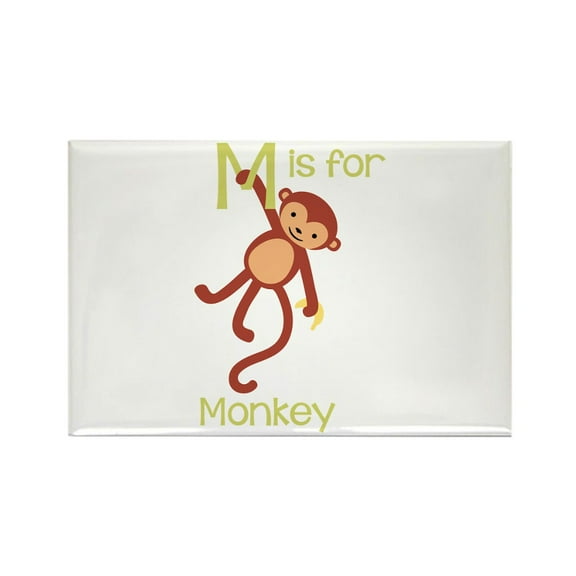 CafePress - M Is For Monkey Magnets - Rectangle Magnet, 2"x3" Refrigerator Magnet