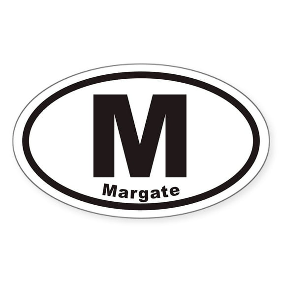 CafePress - M Margate New Jersey Euro Oval Sticker - Sticker (Oval)